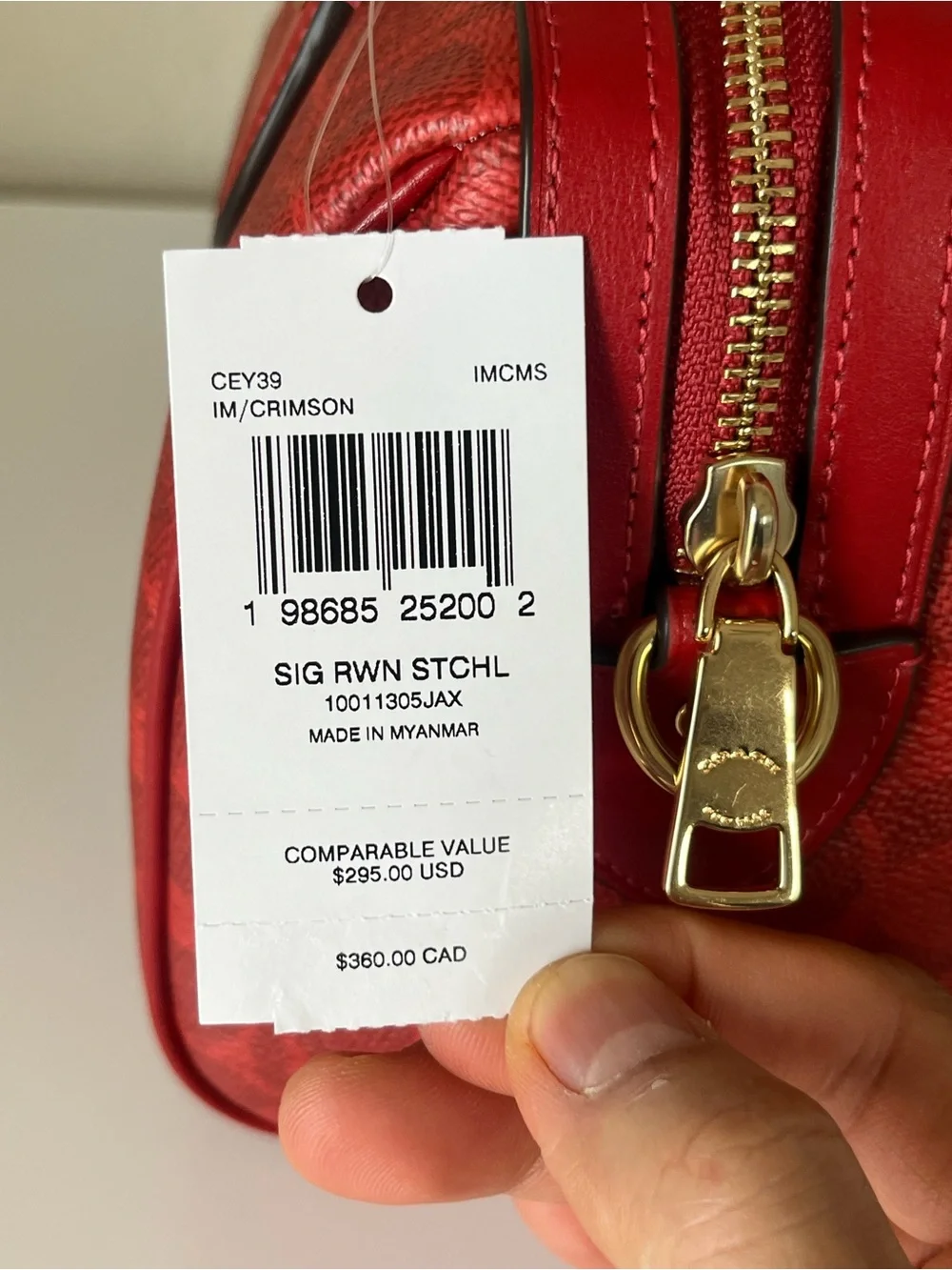 ✅Coach Rowan Satchel Bag In Signature  Canvas
